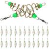 Ipetboom 45 Pezzi Feeder da Pesca a Molla Luminescente Forma Oliva | Carpa e Bait, Uso in Pesca Grossolana e Notturna, Accessorio con Sfere Glow