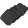 TEHAUX Tappeto Ammortizzante in Gomma Nero 4 Pezzi per Attrezzi Fitness