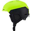 Qianly Casco Sport Invernale Snowboard Protezione Completa Schiuma Antiurto Fleece Morbido Padiglioni Integrati Regolazione Personalizzata Flusso D Continuo, Giallo Fluo+Nero, M