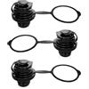 LandReCol 3 valvole gonfiabili nere da 22 mm, pezzi di ricambio per gommone piccolo e gommone per 4 persone, materiale PP con diametro interno di 20 mm, ideale per gommoni e kayak