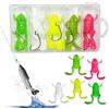 Generico Esche Rana Per La Pesca Al Bass Rana morbida realistica flessibile con amo | Set Di 5 Esche Per La Pesca In Acqua Salata per Acqua e Salata Lago Fiume Mare Bass Trota Lucioperca Pesce Gatto Salmon