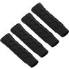 CIYODO 4 Pezzi Coprimanico per Impugnatura da Pickleball, Overgrip in Silicone Nero a Nido D'Ape Esagonale, Protezione Manico e Assorbimento Urti per Racchetta da Tennis e Impugnatura