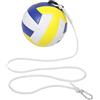 SAFIGLE Pallone da Allenamento Resistente e Silenzioso Pallavolo con Corda Regolabile in Pvc per Esercizi All'aperto e Beach Volley, per Principianti e Giovani