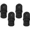 LALADEFIEE 4 Pezzi Bimini Top Hardware, Tappi Terminali 7/8 Pollici in Nylon Nero, per Tubi Bimini e Struttura Yacht all'Aperto