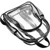 Happyyami Zaino Trasparente in PVC per Donna, Piccolo con Cerniera, Leggero e Resistente all'Usura, per Stadio, Facile da Pulire