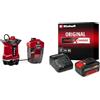 Einhell Pompa per acque scure a batteria GE-DP 18/25 Li-Solo Power X-Change + Einhell 4512042 Starter Kit 4,0 Ah con batteria e caricabatterie Power X-Change, Li-Ion, 18 V, Tempo di ricarica 75 minuti