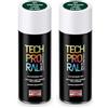 AREXONS - Tech Pro Smalto Spray Verde Muschio Ral 6005 Lucido Alta Copertura per Manufatti Ferro Esterni Porte Cancelli 400ml (Confezione da 2)