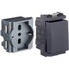 Vimar 0R16211 Idea Presa Da Incasso, Con Protezione Bambini Sicuri Sicury 2P+T 16 A 250 V~ Universale, Grigio + Vimar 0R16005 Idea Deviatore elettrico a muro 1P 16AX grigio