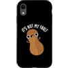 Punny Bone Custodia per iPhone XR It's Nut My Fault Divertente gioco di parole con arachidi