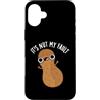 Punny Bone Custodia per iPhone 16 Plus It's Nut My Fault Divertente gioco di parole con arachidi