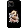 Catholic Core Catholiccore Aesthetic Got Custodia per iPhone 11 Pro Kiwi Uccello Coquette Cristiano Religioso Arco Floreale Rose Stella