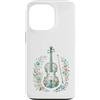 Disegni Artistici Violino Floreale Vinta Custodia per iPhone 13 Pro Violino Floreale Vintage Musica Classica