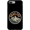 Alpine Ski Travel Winter City Mountain E Custodia per iPhone 7 Plus/8 Plus Saas-Fee Montagna Retro Tramonto Alpino