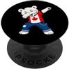 Canada Flag Polar Bear Dabbing Tees Bandiera del Canada Orso Polare Dabbing PopSockets PopGrip Adesivo