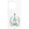 Disegni Artistici Violino Floreale Vinta Custodia per iPhone 15 Pro Violino Floreale Vintage Musica Classica