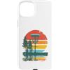 Set per principianti di disc golf con ce Custodia per iPhone 15 Plus Disc Golf Discs Basket Motivo vintage retrò Forest Lake