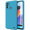 Tumundosmartphone Cover Silicone Liquido Ultra Morbida per ZTE Blade A52 Colore Azzurro