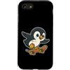 penguin skater cool bird icy style skate Custodia per iPhone SE (2020) / 7/8 Pinguino Skateboard Retro Cartoon