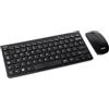 TOOQ TQKMW-3101-B - Tastiera Compatta e Mouse Slim Wireless, Silenziosa, 2,4 GHz, DPI Regolabile, USB Plug & Play, Compatibile Windows e Mac, Nero