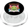 Just a Funny Amphibian Axolotl Lover Readsalotl, lettura scolastica, Axolotl, divertente libro, amante dei libri PopSockets PopGrip per MagSafe