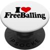 FREE BALLING COMMANDO APPAREL I LOVE HEART FREE BALLING FREEBALLING NO INTIMO COMANDO PopSockets PopGrip Adesivo