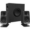 Klipsch ProMedia Lumina 2.1 - Altoparlante da desktop leggendario suono americano, USB-C, Bluetooth 5.3, illuminazione personalizzata, subwoofer compatto, nero