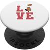 Beaver Forrest Tree River Rodent Mammal Beaver Love con palloncini PopSockets PopGrip Adesivo