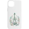 Disegni Artistici Violino Floreale Vinta Custodia per iPhone 14 Plus Violino Floreale Vintage Musica Classica