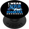 Diabetes Awareness Shirt Diabetic Gifts Indosso il blu per il mese della sensibilizzazione sul diabete PopSockets PopGrip Adesivo