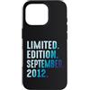 Limited Edition September 2012 Legendary Custodia per iPhone 16 Pro Settembre 2012 Anno 2012 Retro 2012 Vintage Edizione Limitata