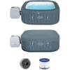 Bestway Piscina idromassaggio gonfiabile riscaldata bestway lay-z-spa hawaii hydrojet pro 4/6 persone 180x180x71 cm con copertura gonfiabile, cartuccia ed erogatore chemconnect - cod. 54138