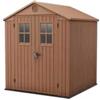 Keter Casetta da giardino keter darwin 6x6 in evotech+ colore marrone con porta battente doppia 190x183x221 cm
