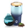 HoneyHolly Termos Caffè 600 ML, Tazza termica Riutilizzabili Prova di Perdite, Bicchiere Termico, Acciaio Inox 304, Travel Mug per Caffè Caldo e Freddo, Latte e Tè