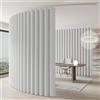 JILRON Tenda divisoria per stanze, montaggio a soffitto su binari, divisore di spazi, per una protezione visiva flessibile (bianco - 243 x 270 cm)
