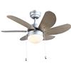 Qazqa fresh - Ventilatori da soffitto Moderno - 1 luce - Ø 775 mm - Grigio - Moderno - Soggiorno I Camera da letto I Sala da Pranzo I Cucina