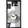 Arti & Mestieri Gropius - Orologio da parete di Design 100% Made in Italy - in Ferro, 40 x 75h cm (Nero e avorio)