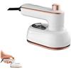 HADAVAKA Mini Ferro da Stiro A Vapore Portatile, Ferro da Stiro Professionale Piccolo E Girevole A 180°, Ferro da Stiro A Vapore per Vestiti, Ferro da Stiro Professionale A Micro Vapore (White)