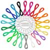 Cinvo 22 colori stringa Gimp corda di plastica stringa cordino cordicella Craft Kit con 22 ganci a scatto e 22 portachiavi per braccialetti Scoubidou fai da te creazione di gioielli