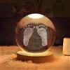 BBGDP Lampada Di Cristallo Personalizzata Con Piedini Bambino, Sfera Ultrasuoni E Luce Notturna, Decorativa Immagine Ecografica