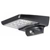 rabalux 77014 MOSELLE - Lampada da parete in plastica, LED, 4 W, IP44, 4000 K, lunghezza: 19 cm, larghezza: 15 cm, altezza: 7 cm, con sensore, colore: Nero