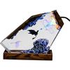 xxkgdsv Lampada in resina epossidica, realizzata a mano in resina di legno massello, luce notturna a LED, interfaccia USB, decorazione per comodino camera da letto, regalo per le vacanze. (15 x 3,6 x