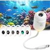 Generic Luce notturna Proiettore Galassia 2 in 1 Hd Smart Dynamic 5d, Plug and Play Hd Star Proiettore, Proiettore Cielo Stella e Oceano Rotante 360°Luna Usb Per Soffitto (Con 6 Film)