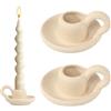 DUTIFUL 2 portacandele in ceramica con manico, decorazione moderna, per camera da letto, soggiorno, decorazione da tavolo