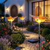 ARTINABS Luci Solari Esterno Giardino Lampade Solari da Esterno (2) | Farfalla sventolio automatico, pannello solare 5.5V, batteria 1200mAh, IP67 impermeabile, bianco caldo, balcone e prato