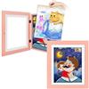 Octonyluck Cornice artistica per bambini, cornice disegni bambini A4, apertura frontale, cornices pieghevole riempibile per conservare e mostrare disegni per bambinis, galleria di famiglia