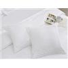 Meaning4 federe copricuscino bianche con ricamo in pizzo, in cotone, da 80 x 80 cm, stile elegante e lussuoso, 2 pezzi