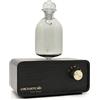 CHEZARTEMIS Nuit Diffusore di Oli Essenziali Senza Acqua, Nebulizzatore in Vetro Nero Ossidiana con Base in Legno Scuro, Diffusore Ricaricabile con 4 Timer & LED, per Ufficio Casa Yoga