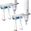 VECTEAU Portaspazzolino a Parete, Portaspazzolino Elettrico in Acciaio Inox Compatibile con Oral-B iO, Organizzatore Testine Spazzolino Autoadesivo Senza Forare per Bagno - 2 Pezzi
