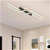 XKLYO Plafoniera LED da Soffitto Dimmerabile con Telecomando, Luce Regolabile 2700K-6500K, Design Lineare Moderno per Camera da Letto, Salotto, Cucina, Bagno, Corridoio (Nero, 100cm)