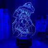 KJsdaADSA 3D Illusion Anime Lamp Konosuba Megumin Luce notturna a led per arredamento camera da letto Luce regalo di compleanno Konosuba Room Desk Table Acrilico -7 colori